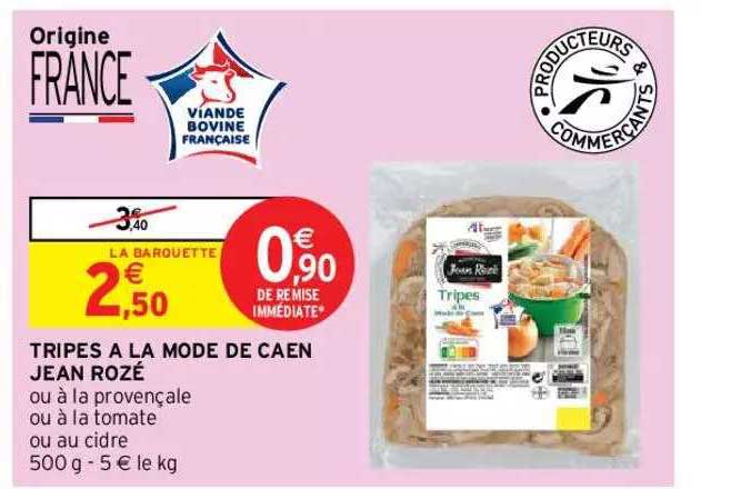 tripes à la mode de caen jean rozé