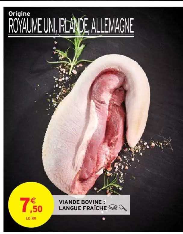 Viande Bovine : Langue Fraîche