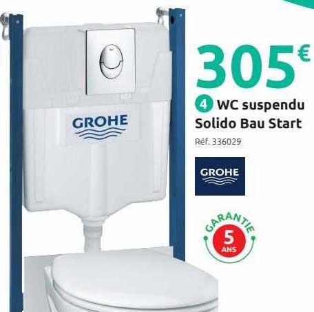 wc suspendu solido bau start grohe