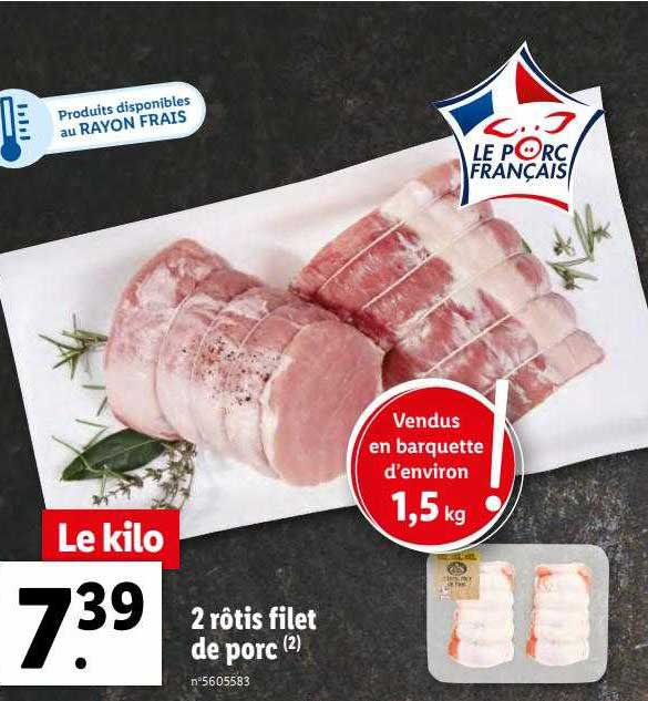 2 Rôtis Filet De Porc