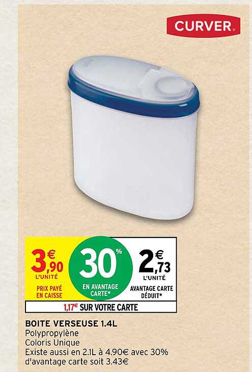 boîte verseuse 1.4l curver