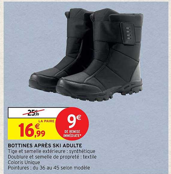 bottines après ski adulte