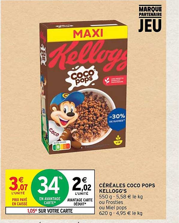 céréales coco pops kellogg's