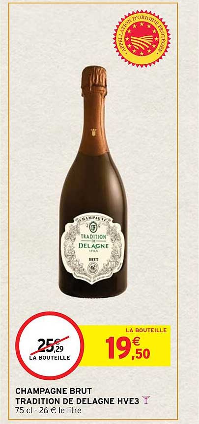 Champagne Brut Tradition De Delagne Hve3