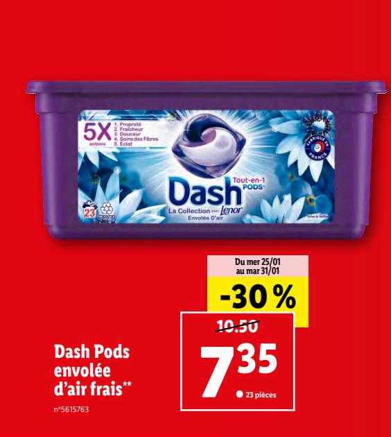 dash pods envolée d'air frais