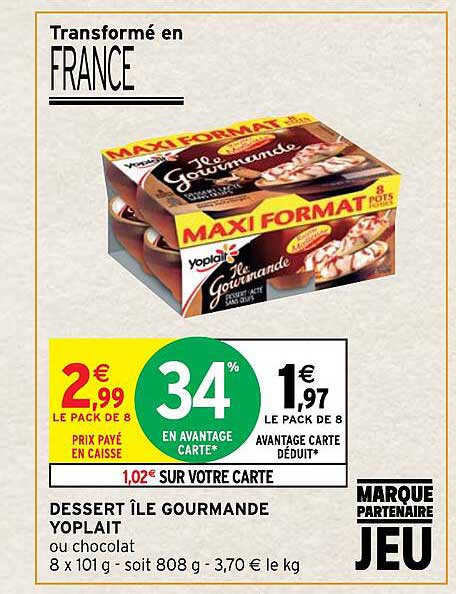 Dessert île Gourmande Yoplait