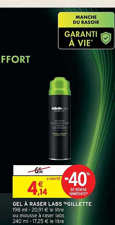 gel à raser labs gillette