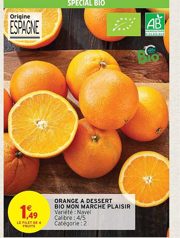 orange à dessert bio mon marché plaisir