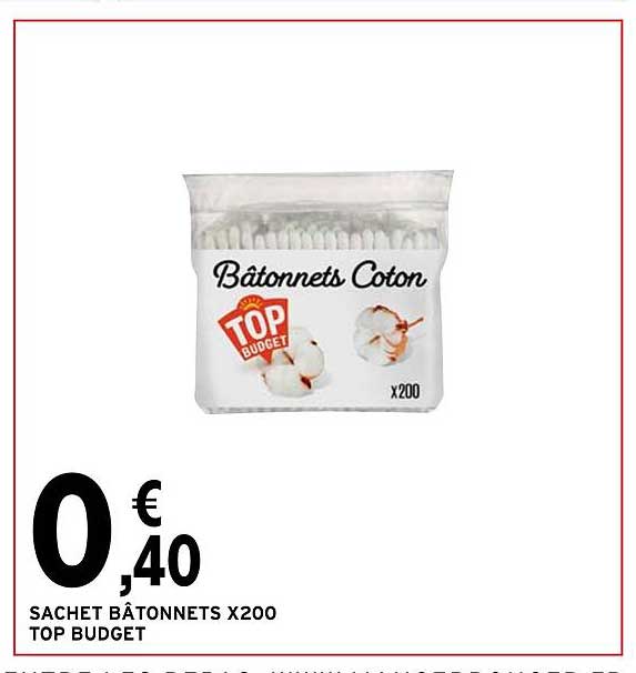 sachet bâtonnets x200 top budget