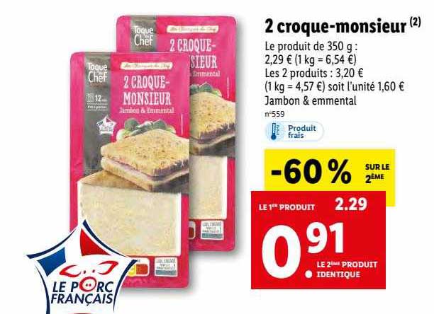 2 croque-monsieur