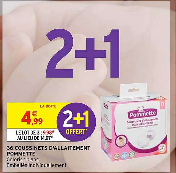 36 coussinets d'allaitement pommette