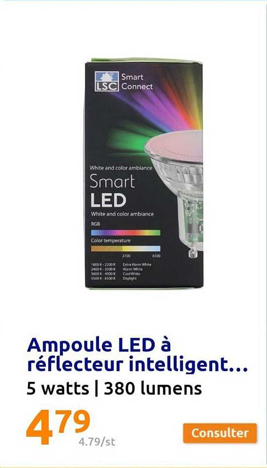 ampoule led à réflecteur intelligent...