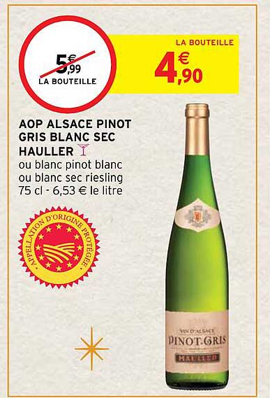 aop alsace pinot gris blanc sec hauller
