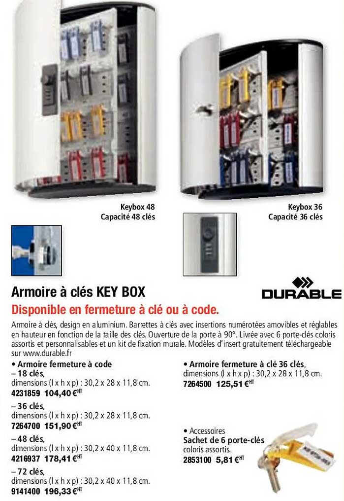 Armoire à Clés Key Box Durable