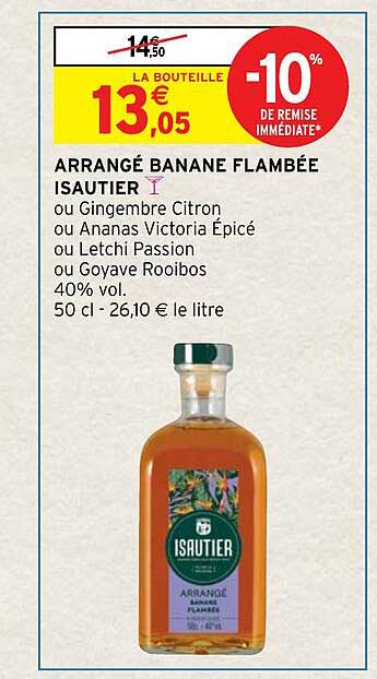 arrangé banane flambée isautier