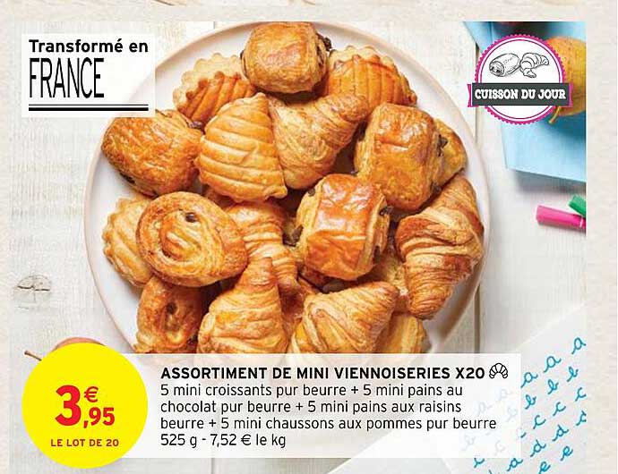 assortiment de mini viennoiseries x20