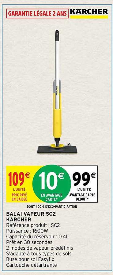 balai vapeur sc2 kärcher
