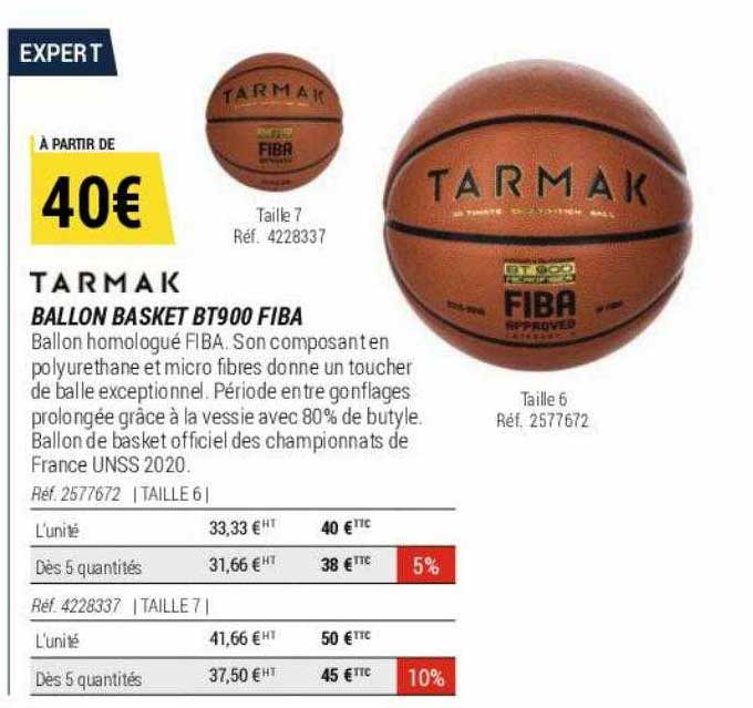 ballon basket bt900 fiba tarmak