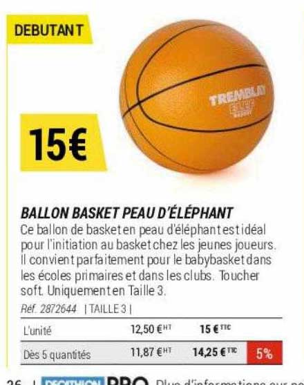 Ballon Basket Peau D'éléphant