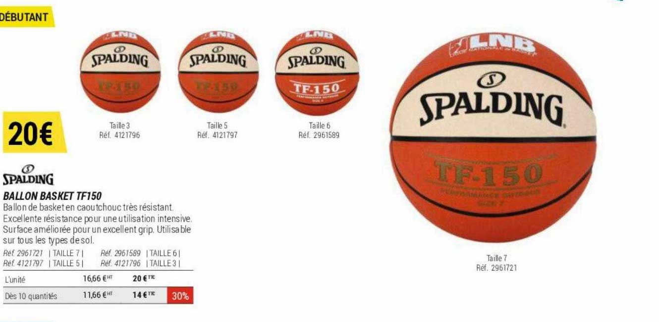 ballon basket tf150 spalding