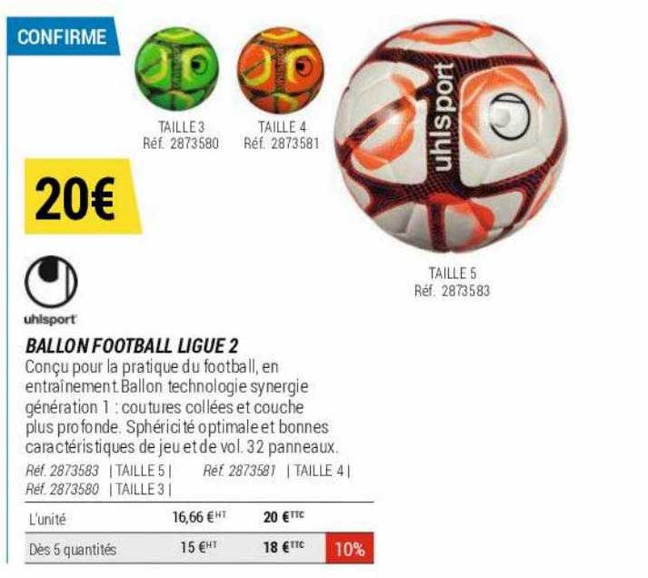 ballon football ligue 2 uhlsport