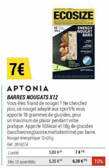 barres nougats x12 aptonia