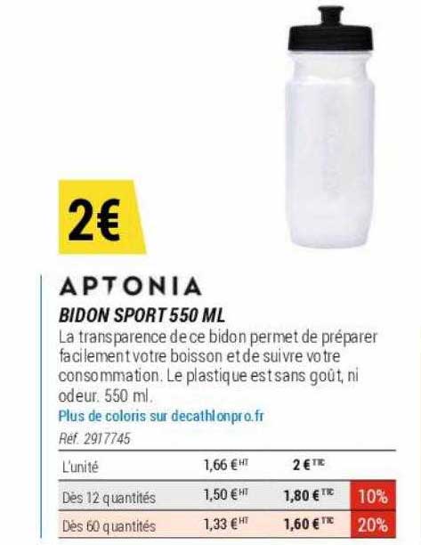 bidon sport 550ml aptonia