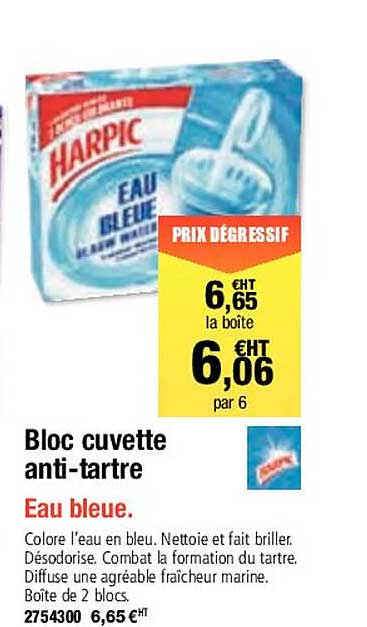bloc cuvette anti-tartre harpic