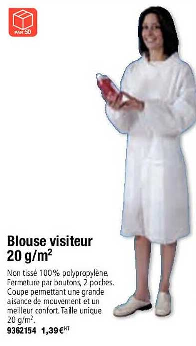 blouse visiteur 20 g-m²