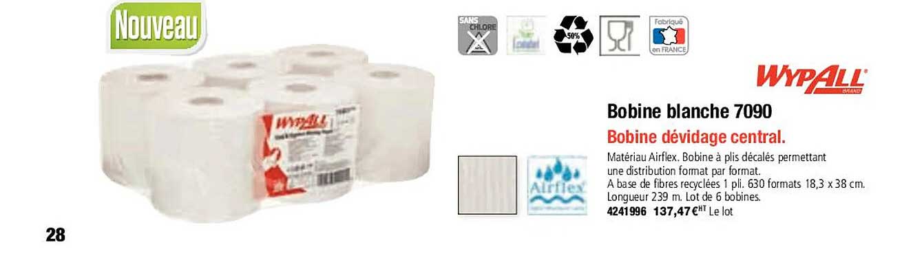 bobine blanche 7090 wypall