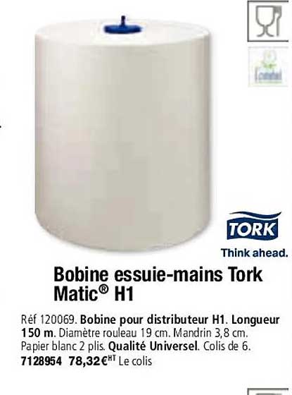 bobine essuie-mains tork matic h1