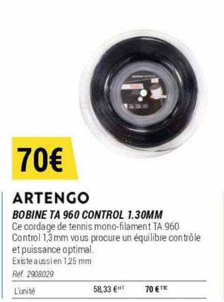 bobine t7 960 control 1.30 mm artengo