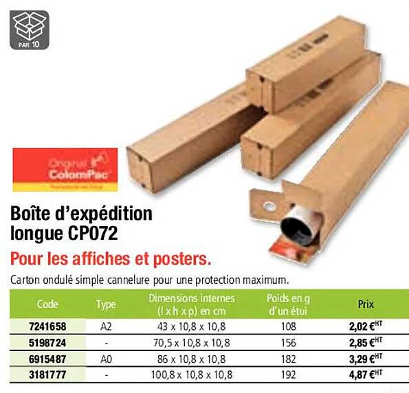 Boîte D'expédition Longue Cp072