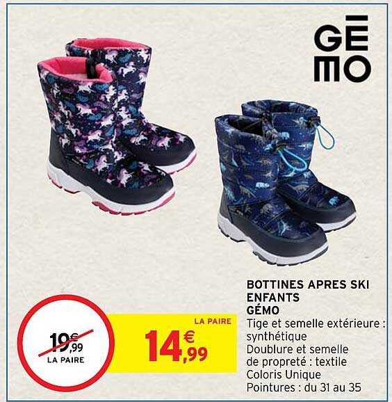 Bottines Après Ski Enfants Gémo