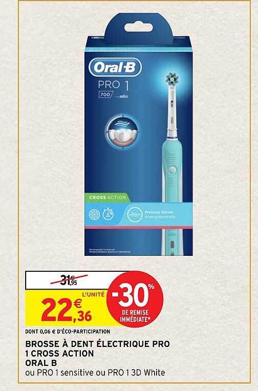 brosse à dent électrique pro 1 cross action oral b