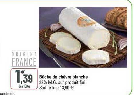Bûche De Chèvre Blanche