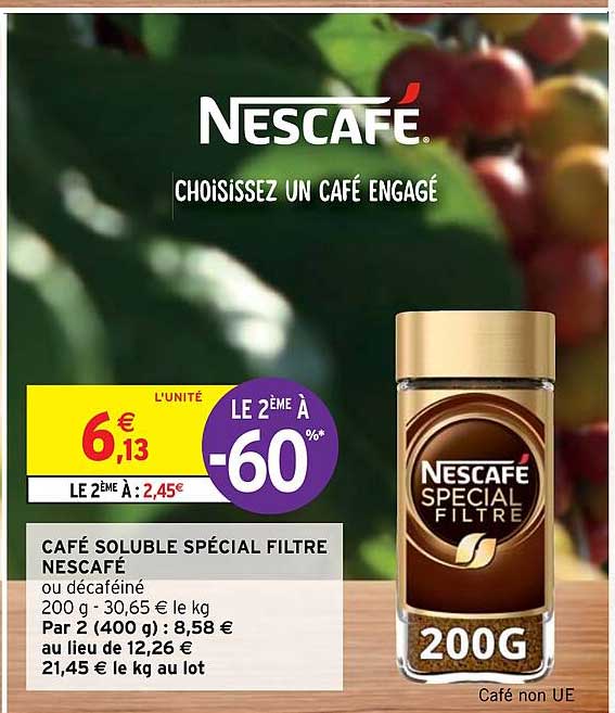 Café Soluble Spécial Filtre Nescafé