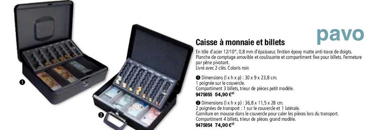caisse à monnaie et billets