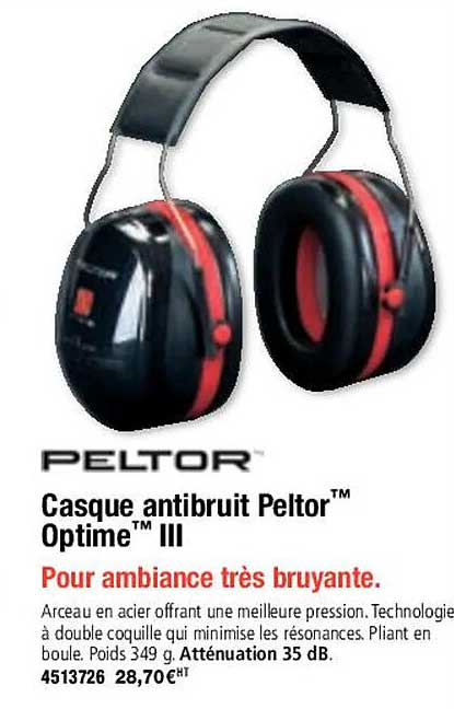 casque antibruit peltor optime III