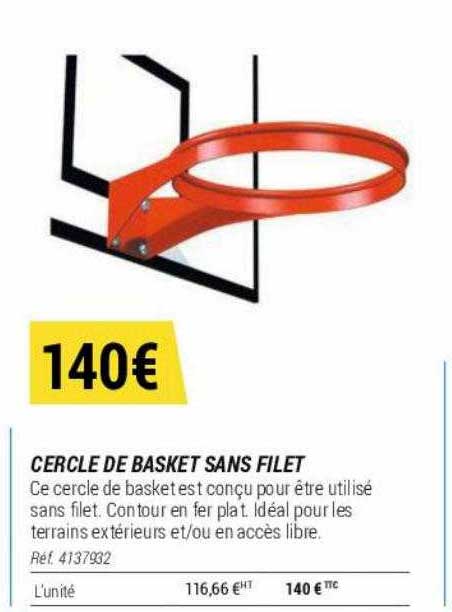 cercle de basket sans filet