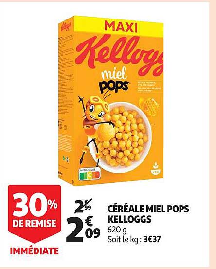 céréale miel pops kelloggs