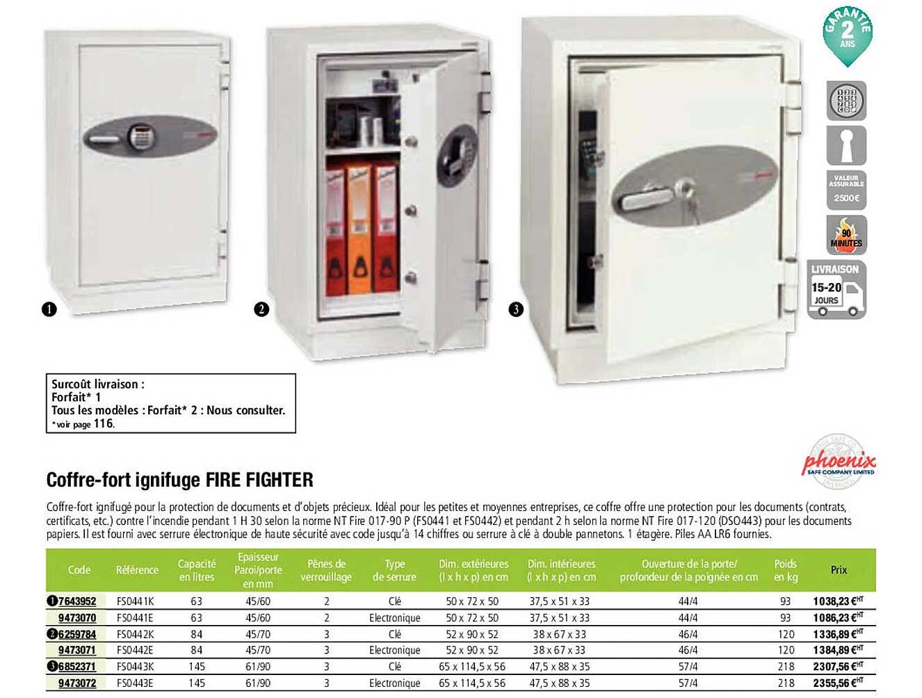 coffre-fort ignifuge fire fighter