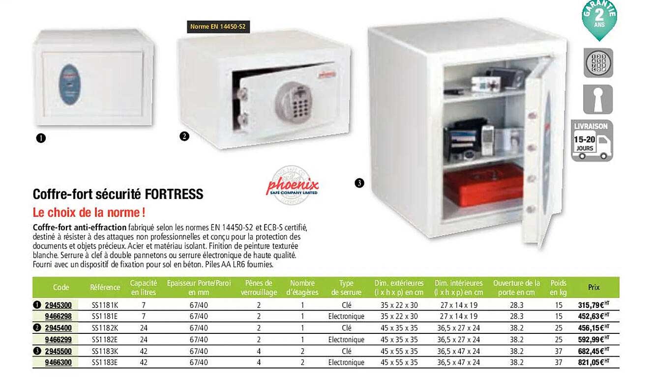 coffre-fort sécurité fortress