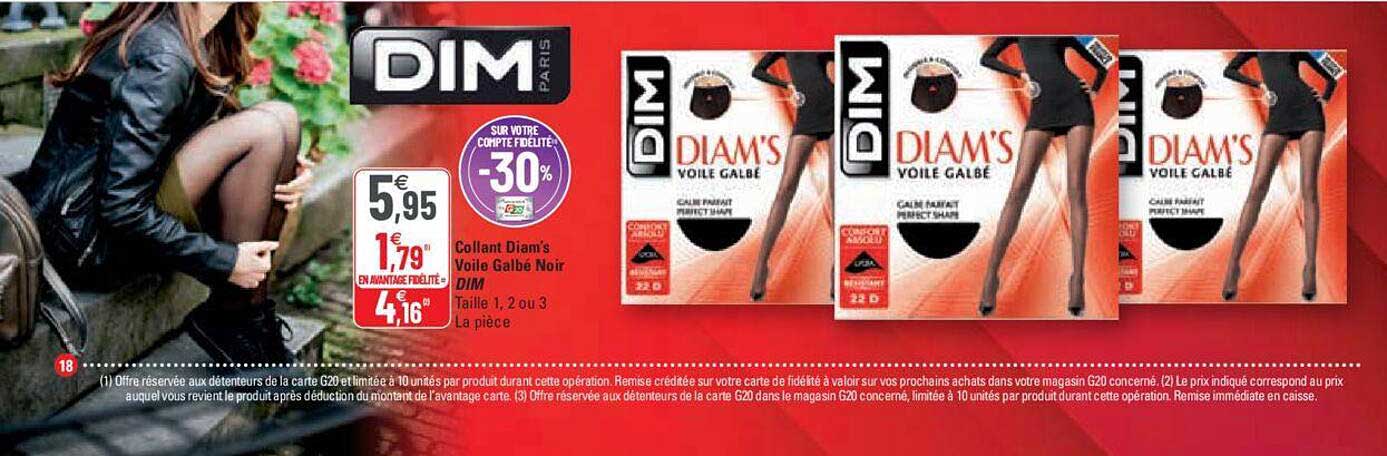 collant diam's voile galbé noir dim