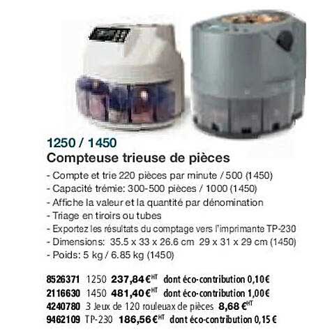 compteuse trieuse de pièces