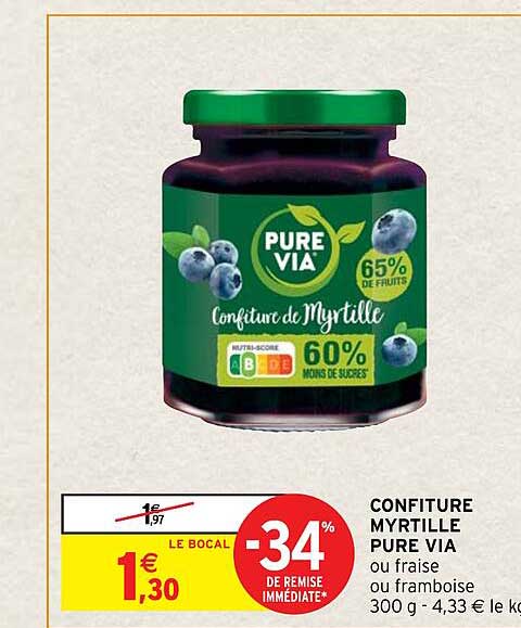 confiture myrtille pure via