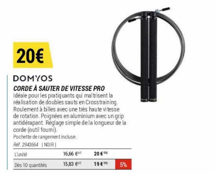 corde à sauter de vitesse pro domyos