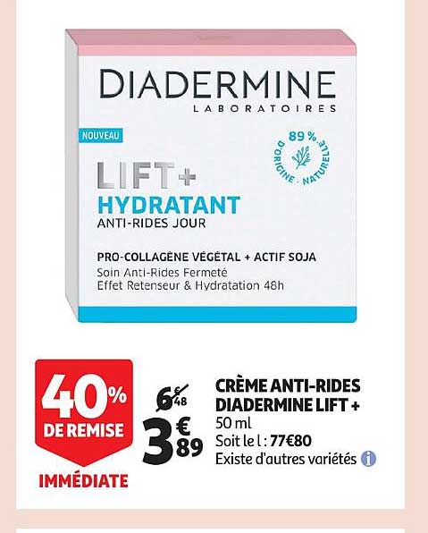 Crème Anti-rides Diadermine Lift +