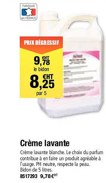 crème lavante