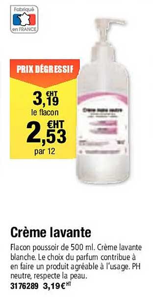 crème lavante